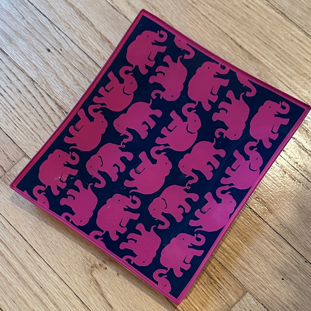 Lily Pulitzer Pink Elephant Patterned Tray